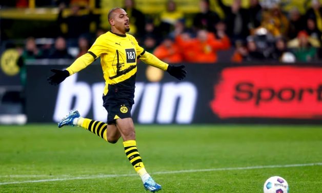 Borussia Dortmund's Donyell Malen celebrates scoring their fourth goal REUTERS/Leon Kuegeler/File photo