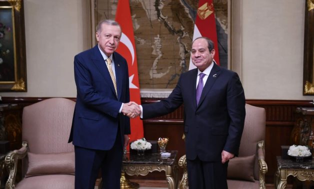 Turkish President Erdogan and Egyptian President Sisi during press conference Wednesday