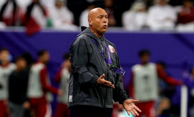Qatar coach Marquez Lopez reacts during the Asian Cup Round of 16 match against Palestine at Al Bayt Stadium, Al Khor, Qatar - January 29, 2024 REUTERS/Ibraheem Al Omari/File Photo