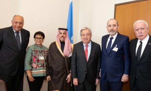 Members of the Ministerial Committee in charge of the Extraordinary Joint Arab-Islamic Summit- press photo