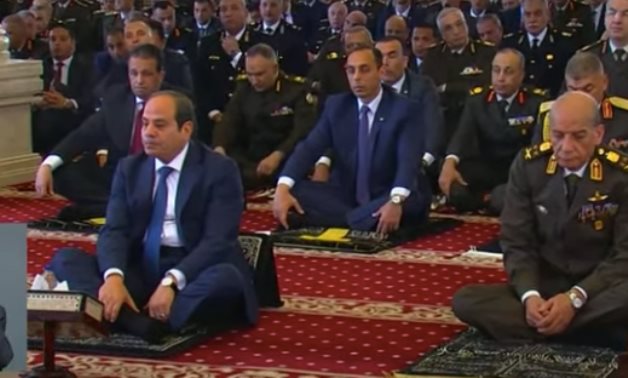 President El-Sisi Performs Friday Prayer at El-Mosheer Tantawy Mosque on Occasion of Martyr's Day
