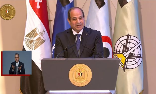 President Abdel Fatah al-Sisi during the 39th Armed Forces Cultural Symposium 