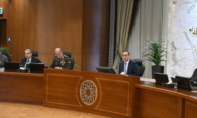 Egypt's Prime Minister Mostafa Madbouli presides over the weekly meeting of the Cabinet on Wednesday - Cabinet
