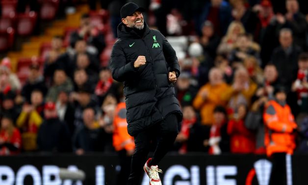 Liverpool manager Juergen Klopp celebrates after the match REUTERS/Molly Darlington