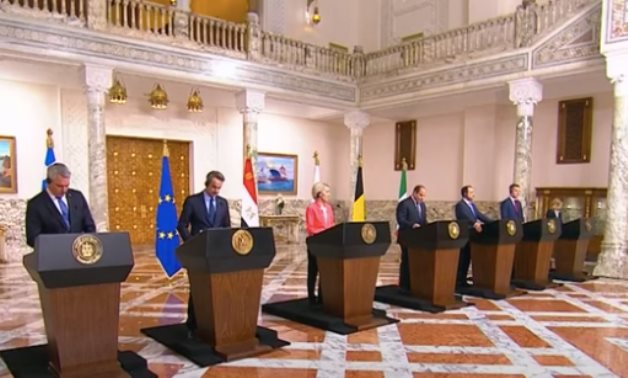 Joint Press Conference for President Sisi and EU leaders in Cairo on March 17, 2024