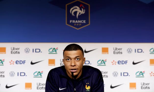 France's Kylian Mbappe during the press conference REUTERS/Benoit Tessier