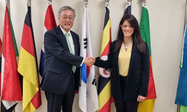 The Ambassador of the Republic of Korea to Egypt, Kim Yonghyon, met with Minister of International Cooperation, Dr. Rania Al-Mashat