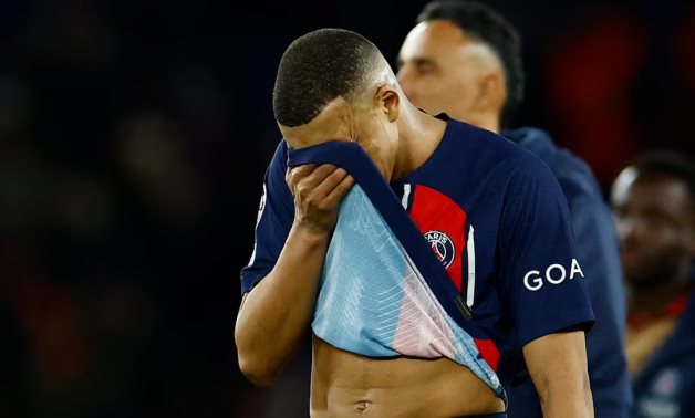 Paris St Germain's Kylian Mbappe looks dejected after the match REUTERS/Sarah Meyssonnier