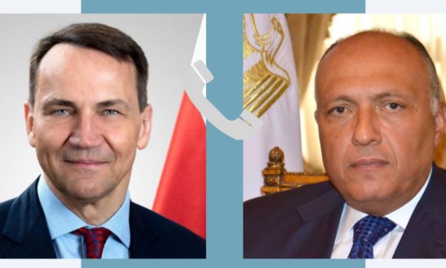 Egyptian Foreign Minister Sameh Shoukry received a phone call from his Polish counterpart Radoslaw Sikorski on Thursday