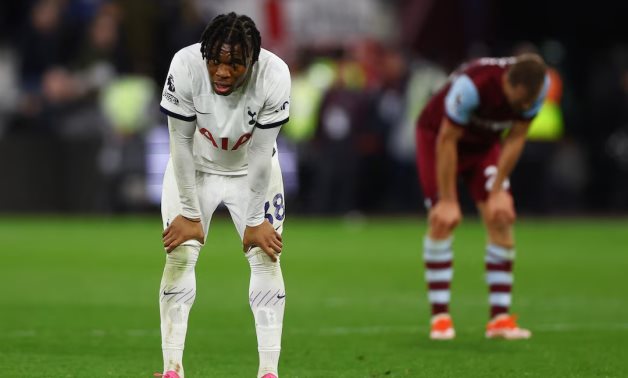 Tottenham Hotspur's Destiny Udogie looks dejected after the match Action Images via Reuters/Matthew Childs/File photo