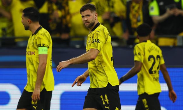 Borussia Dortmund's Niclas Fullkrug celebrates scoring their first goal REUTERS/Thilo Schmuelgen 