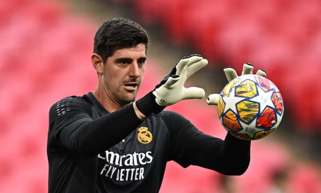 Real Madrid's Thibaut Courtois during training REUTERS/Dylan Martinez