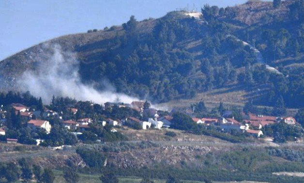 🚨 Two guided missiles were fired from Lebanon towards "Metulla" in northeastern occupied Palestine.- the photo from the Resistance News Network Telegram channel
