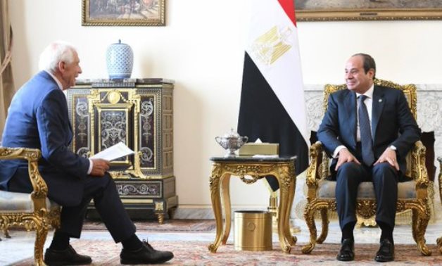 President Sisi meets with Josep Borrell in Cairo on September 9, 2024- the photo from Borrell's X account
