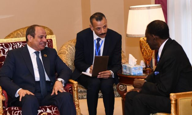 President Sisi met with Teodoro Obiang Nguema, President of Equatorial Guinea on the sidelines of the 7th MYCM