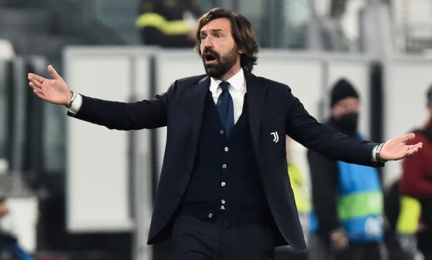Juventus coach Andrea Pirlo reacts REUTERS/Massimo Pinca/ File Photo 