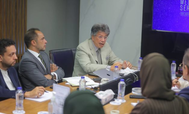 UMS Chairman Tarek Nour, UMS board member Ahmed Tarek and UMS programs sector head Ahmed Fayek.