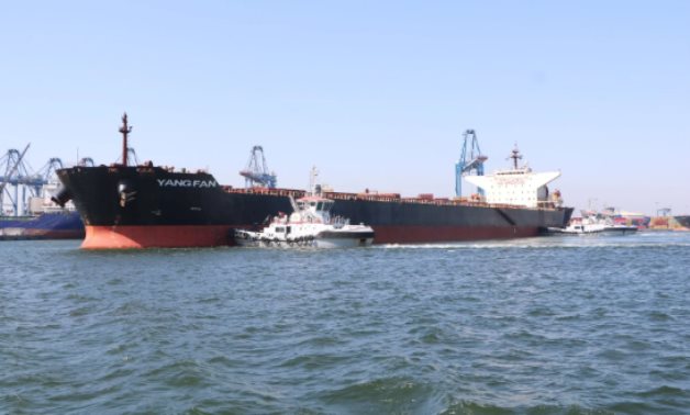 Damietta Port has received the giant vessel YANG FAN, flying the Panamanian flag, on its maiden voyage to the port