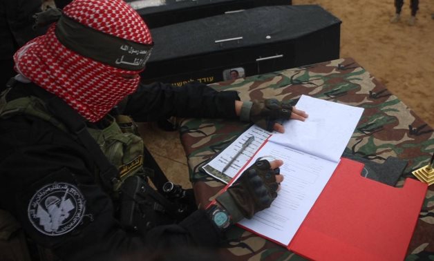 Hamas hands over dead Israeli captives to the Red Cross as part of a Gaza ceasefire deal in February 2025 - FILE/Hamas
