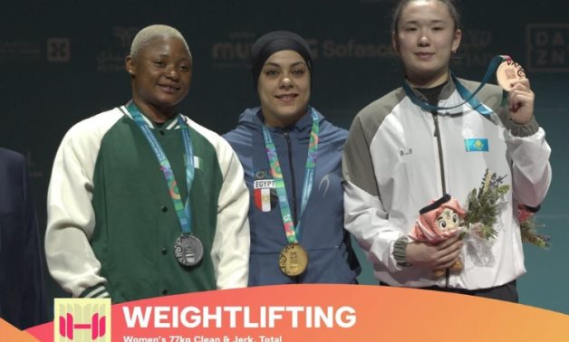 Sara Ahmed after achieving the Gold Medal in ISG25