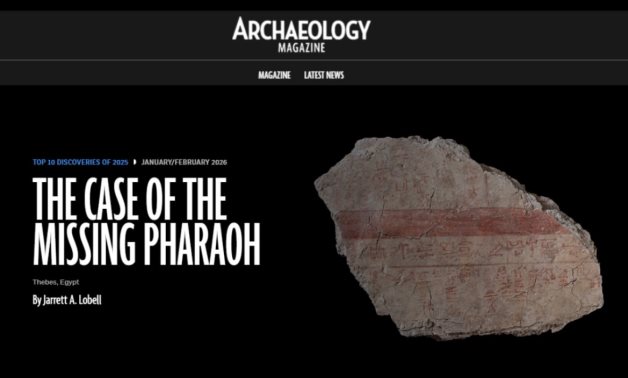 King Thutmose II’s Tomb Discovery Named Among World’s Top 10 Archaeological Discoveries of 2025.
