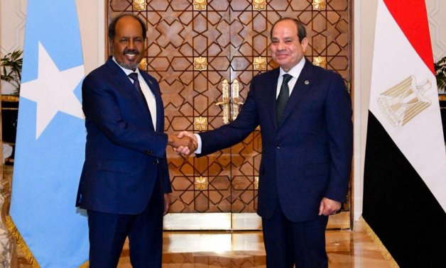 Egypt’s President Abdel Fattah El-Sisi meets with Somali President Hassan Sheikh Mohamud in Cairo, 8 Feb. 2026. Egyptian Presidency