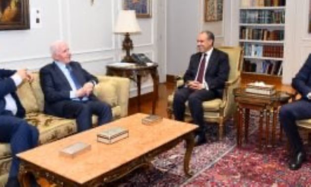 Foreign Minister Badr Abdelatty met Tuesday with Palestinian National Council President Rauhi Fattouh and PLO secretary Azzam al-Ahmad to coordinate on the escalating crises in Gaza and the West Bank.