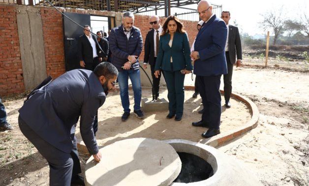 The Minister of Local Development and Environment Manal Awad inspected the biogas unit at the Kafr Shukr slaughterhouse in Qalyubia on February 15, 2026- press photo