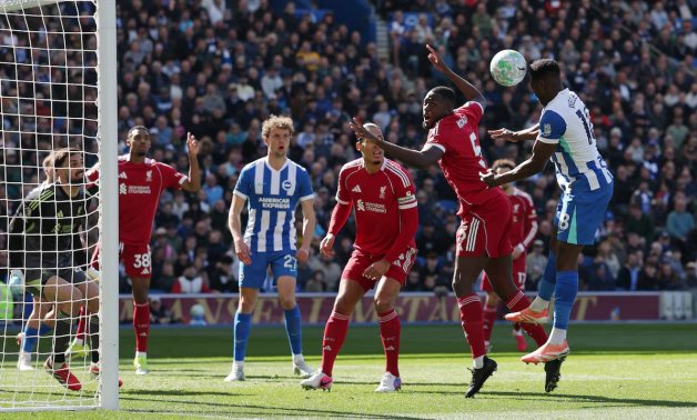 Brighton & Hove Albion's Danny Welbeck scores their first goal Action Images via Reuters/Paul Childs