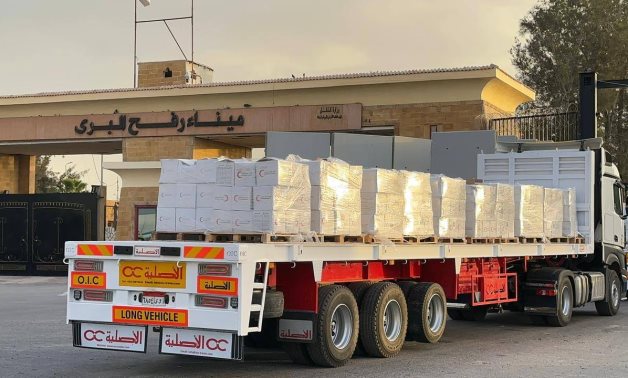 The Egyptian Red Crescent (ERC) on Thursday dispatched its 173rd “Zad Al-Izzah from Egypt to Gaza” convoy, carrying around 4,945 tons of aid, 9 April 2026. ERC