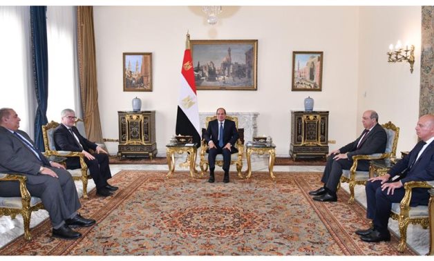 President Abdel Fattah El-Sisi receives ICAO Secretary General Juan Carlos Salazar in Cairo, 19 April 2026. Presidency