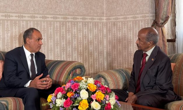 Badr Abdelatty, Minister of Foreign Affairs, International Cooperation and Egyptians Abroad, met with Mr. Osman Saleh, Minister of Foreign Affairs of the State of Eritrea.