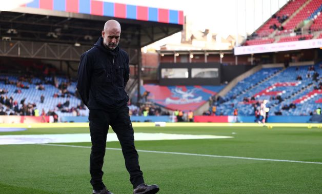 Manchester City manager Pep Guardiola inside the stadium before the match REUTERS/David Klein/ File Photo 