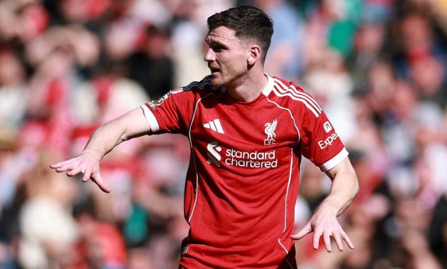 Liverpool's Andy Robertson reacts REUTERS/Phil Noble 