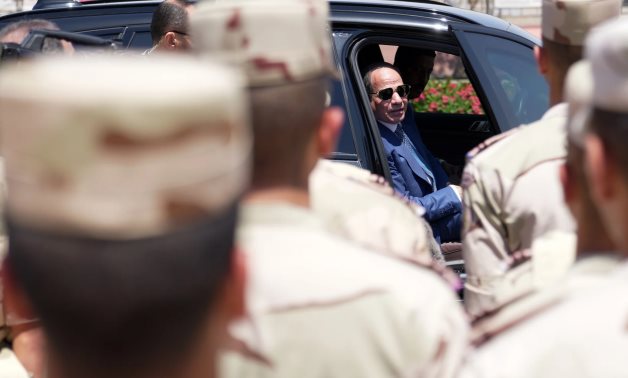 Sisi during the inspection tour at Strategic Command