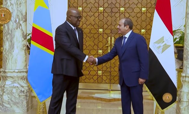 President Abdel Fattah El-Sisi welcomes DR Congo’s President Felix Tshisekedi in Cairo, 10 June 2026. Egyptian Presidency/Still image