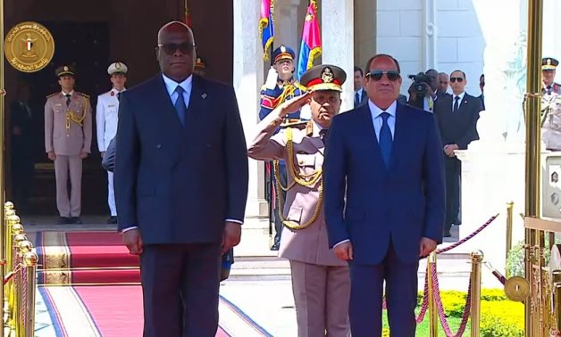 President Abdel Fattah El-Sisi welcomes DR Congo’s President Felix Tshisekedi in Cairo, 10 June 2026. Egyptian Presidency/Still image