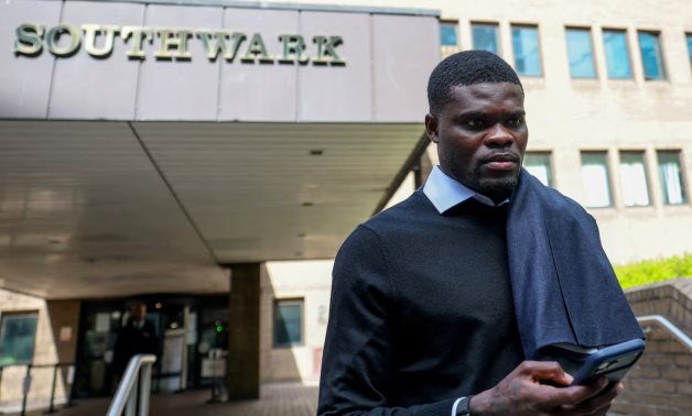 Ghana national team and Villarreal midfielder Thomas Partey leaves the Southwark Crown Court in London, Britain. REUTERS/Hannah McKay