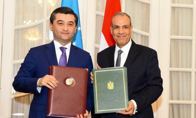 Foreign Minister Badr Abdelatty meets his Uzbek counterpart, Bakhtiyor Saidov, in Cairo, 13 June 2026. Egyptian Cabinet