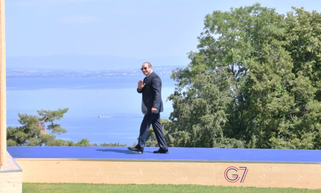 President Abdel Fatah al-Sisi during G7 Summit - file 