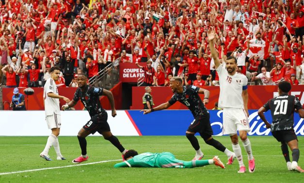 Canada's Cyle Larin celebrates scoring their first goal REUTERS/Agustin Marcarian