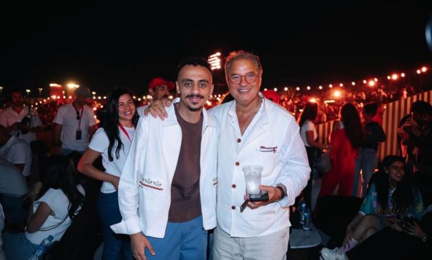 UMS Chairman Mohamed El Saadi and Egyptian actor and singer Kozbara.