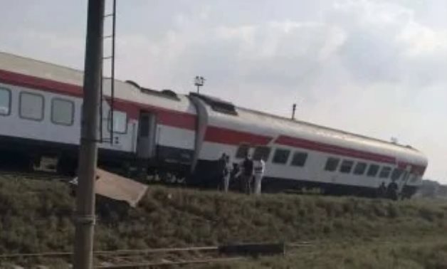 Four carriages of a passenger train derailed while entering Kafr El-Zayat station in northern Egypt. et