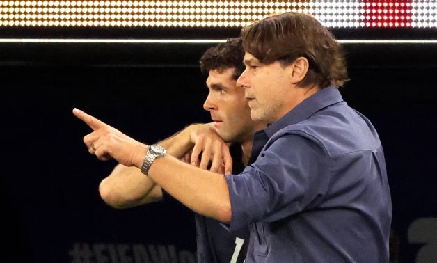U.S. coach Mauricio Pochettino gives instructions to Christian Pulisic before he comes on as a substitute IMAGN IMAGES via Reuters/Kiyoshi Mio