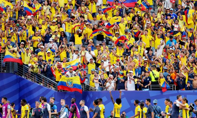 Ecuador fans celebrate after the match REUTERS/Mike Segar
