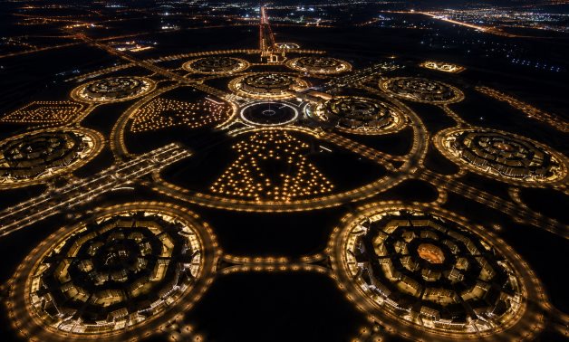 An aerial view of Egypt’s Strategic Command Headquarters in the New Capital.