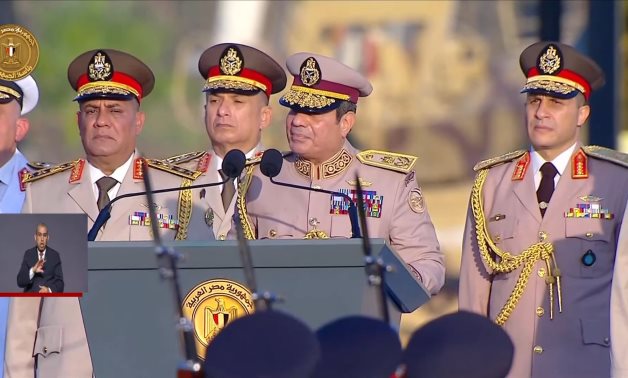 President Abdel Fatah al-Sisi during inauguration of the State Strategic Command Headquarters - file 