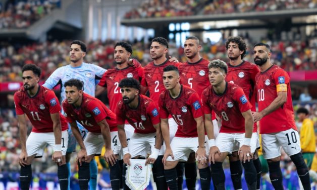The Egyptian national football team poses for a picture before the game against Australia on July 3, 2026- The photo courtesy of the national team's X page