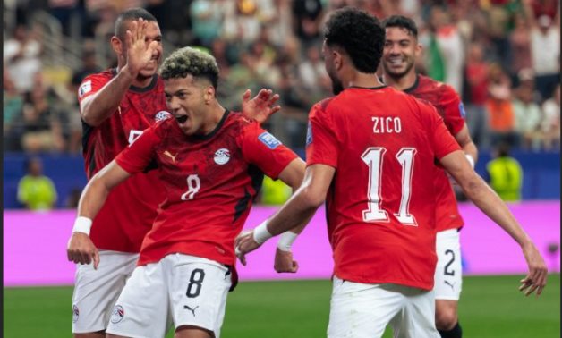 Players of the Egyptian Football team celebrate their winning against Asutralia in Group 32 of the 2026 World Cup- The photo is courtey of the team’s X account