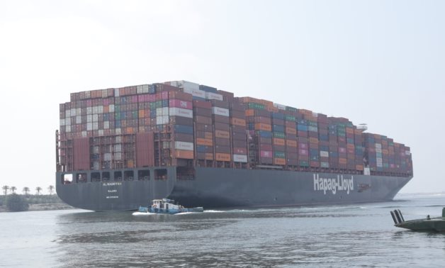 File- Hapag-Lloyd vessel transits the Suez Canal- press photo